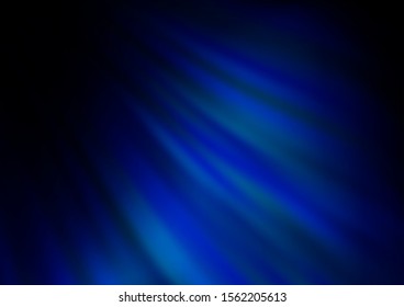 Dark BLUE vector background with bent lines. Geometric illustration in marble style with gradient.  Brand new design for your ads, poster, banner.