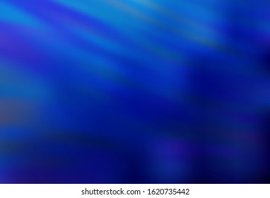 Dark BLUE vector background with bent lines. Brand new colorful illustration in simple style. A new texture for your  ad, booklets, leaflets.