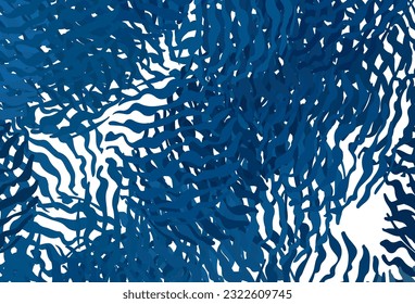 Dark BLUE vector background with bent lines. Shining colorful illustration in simple curve style. Pattern for your design.