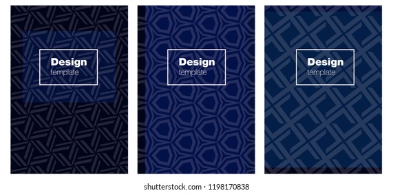 Dark BLUE vector background for books. Booklet with textbox on colorful abstract background. Pattern for business books, journals.