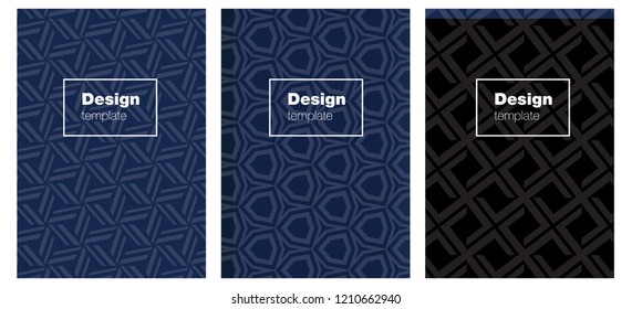 Dark BLUE vector background for books. Booklet with textbox on colorful abstract background. New design for cover of books.