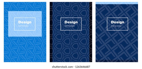 Dark BLUE vector background for books. Abstract booklet on colored background with gradient. Template for magazines, jurnals.