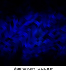 Dark BLUE vector background with bows. Illustration in abstract style with gradient curved.  Pattern for commercials, ads.