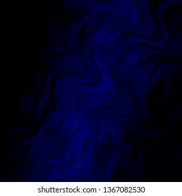 Dark BLUE vector background with bows. Colorful abstract illustration with gradient curves. Pattern for busines booklets, leaflets