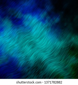 Dark BLUE vector background with bows. Colorful illustration in circular style with lines. Pattern for ads, commercials.