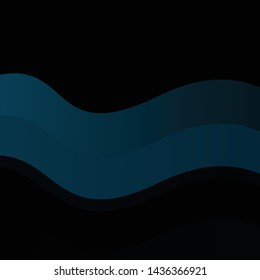 Dark BLUE vector background with bows. Colorful illustration in circular style with lines. Best design for your posters, banners.
