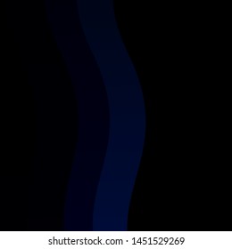 Dark BLUE vector background with bows. Bright illustration with gradient circular arcs. Pattern for ads, commercials.