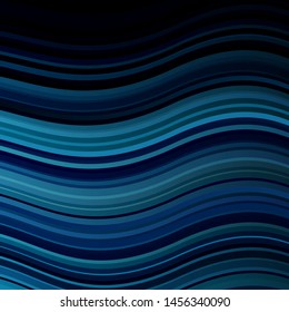 Dark BLUE vector background with bows. Abstract illustration with gradient bows. Template for cellphones.
