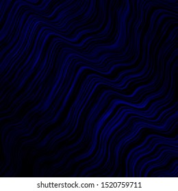 Dark BLUE vector background with bows. Colorful illustration with curved lines. Pattern for websites, landing pages.