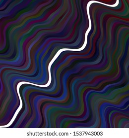 Dark BLUE vector background with bows. Abstract illustration with gradient bows. Pattern for busines booklets, leaflets