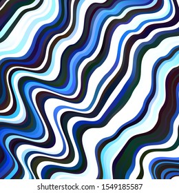 Dark BLUE vector background with bows. Illustration in halftone style with gradient curves. Template for your UI design.