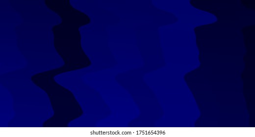 Dark BLUE vector background with bows. Colorful geometric sample with gradient curves.  Best design for your ad, poster, banner.