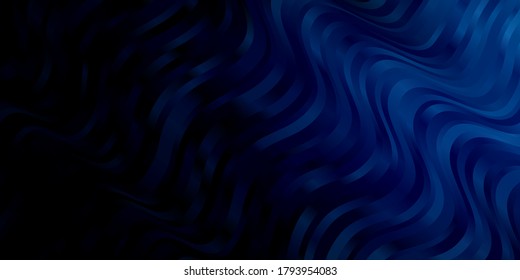 Fondo vector azul oscuro con arcos. Ilustración de degradado en un estilo sencillo con arcos. Patrón para anuncios, anuncios.