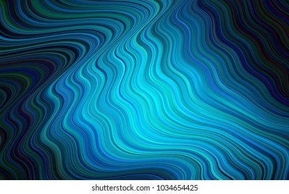 Dark BLUE vector background with bubble shapes. Colorful illustration in abstract memphis style with gradient. Pattern for your business design.
