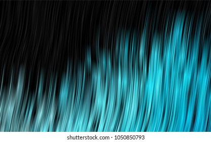 Dark BLUE vector background with bubble shapes. Modern gradient abstract illustration with bandy lines. The best blurred design for your business.