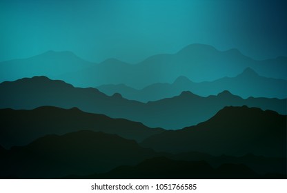 Dark BLUE vector background with bubble shapes. Modern gradient abstract illustration with bandy lines. The elegant pattern for brand book.