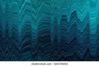 Dark BLUE vector background with bubble shapes. Modern gradient abstract illustration with bandy lines. Textured wave pattern for backgrounds.