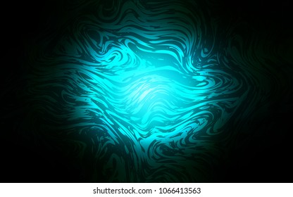 Dark BLUE vector background with bubble shapes. An elegant bright illustration with gradient. Marble design for your web site.