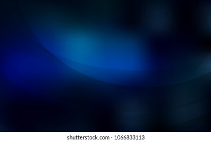 Dark BLUE vector background with bubble shapes. Modern gradient abstract illustration with bandy lines. New composition for your brand book.