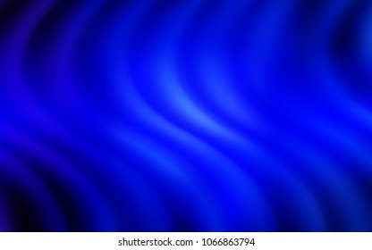 Dark BLUE vector background with bubble shapes. Modern gradient abstract illustration with bandy lines. The template for cell phone backgrounds.