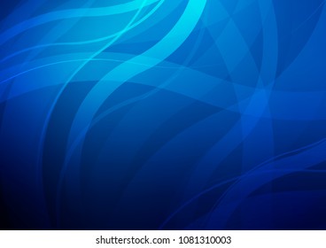 Dark BLUE vector background with bubble shapes. Shining crooked illustration in marble style. Textured wave pattern for backgrounds.