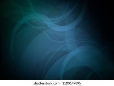 Dark BLUE vector background with bubble shapes. A sample with blurred bubble shapes. New composition for your brand book.