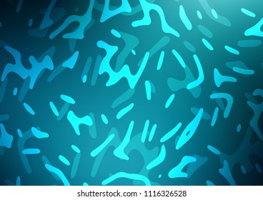 Dark BLUE vector background with bubble shapes. Shining illustration, which consist of blurred lines, circles. Brand new design for your ads, poster, banner.