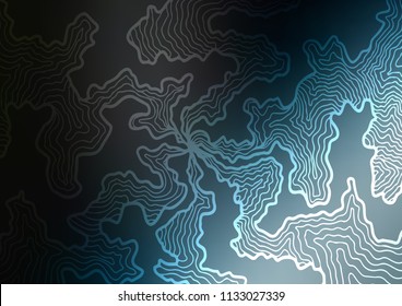 Dark BLUE vector background with bubble shapes. Creative geometric illustration in marble style with gradient. A completely new template for your business design.