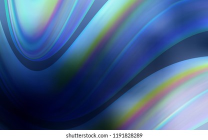 Dark BLUE vector background with bubble shapes. Shining crooked illustration in marble style. Marble design for your web site.