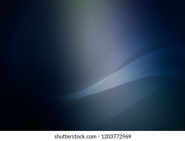 Dark BLUE vector background with bubble shapes. Modern gradient abstract illustration with bandy lines. The best blurred design for your business.