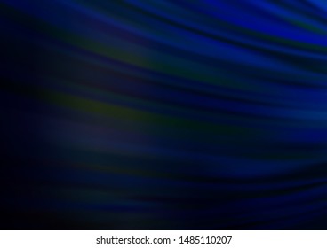 Dark BLUE vector background with bubble shapes. Shining illustration, which consist of blurred lines, circles. The template for cell phone backgrounds.