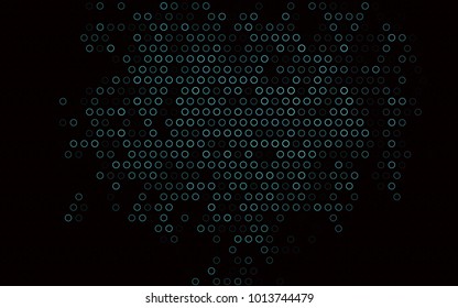 Dark BLUE vector  background with bubbles. Modern abstract illustration with colorful water drops. Beautiful design for your business natural advert.