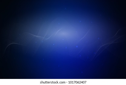 Dark BLUE vector background with bubbles. Blurred bubbles on abstract background with colorful gradient. New design for ad, poster, banner of your website.