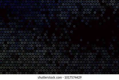 Dark BLUE vector  background with bubbles. Abstract illustration with colored bubbles in nature style. New design for ad, poster, banner of your website.