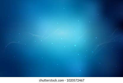 Dark BLUE vector background with bubbles. Blurred bubbles on abstract background with colorful gradient. The pattern can be used for aqua ad, booklets.
