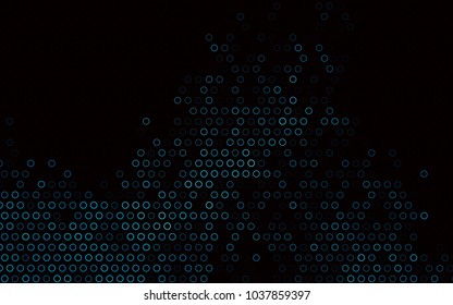 Dark BLUE vector  background with bubbles. Modern abstract illustration with colorful water drops. Completely new template for your brand book.