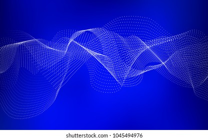 Dark BLUE vector background with bubbles. Blurred decorative design in abstract style with bubbles. Pattern can be used as texture of water, rain drops.