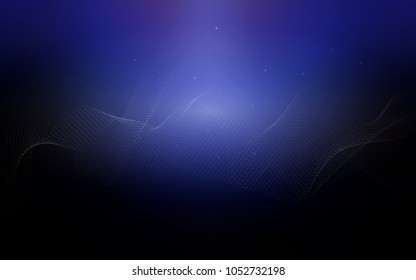 Dark BLUE vector background with bubbles. Glitter abstract illustration with blurred drops of rain. Pattern can be used as texture of water, rain drops.
