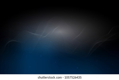 Dark BLUE vector background with bubbles. Blurred decorative design in abstract style with bubbles. Pattern can be used as texture of water, rain drops.