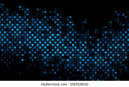 Dark BLUE vector  background with bubbles. Modern abstract illustration with colorful water drops. Pattern can be used as texture of water, rain drops.