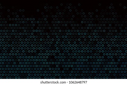 Dark BLUE vector  background with bubbles. Illustration with set of shining colorful abstract circles. The pattern can be used for beautiful websites.