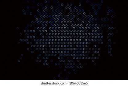 Dark BLUE vector  background with bubbles. Blurred bubbles on abstract background with colorful gradient. The pattern can be used for aqua ad, booklets.