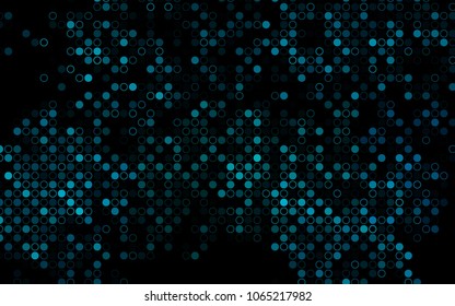 Dark BLUE vector  background with bubbles. Beautiful colored illustration with blurred circles in nature style. New design for ad, poster, banner of your website.