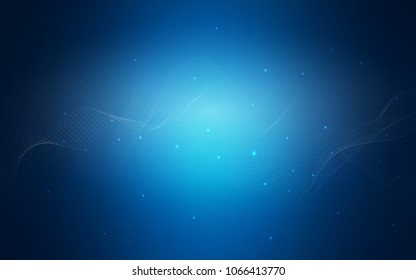 Dark BLUE vector background with bubbles. Abstract illustration with colored bubbles in nature style. The pattern can be used for beautiful websites.
