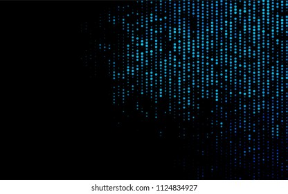 Dark BLUE vector  background with bubbles. Glitter abstract illustration with blurred drops of rain. The pattern can be used for aqua ad, booklets.