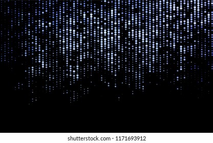 Dark BLUE vector  background with bubbles. Blurred bubbles on abstract background with colorful gradient. Pattern can be used as texture of water, rain drops.