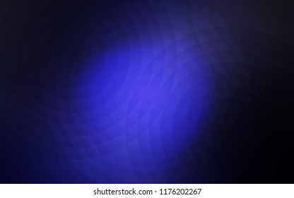Dark BLUE vector background with bubbles. Glitter abstract illustration with blurred drops of rain. New design for ad, poster, banner of your website.