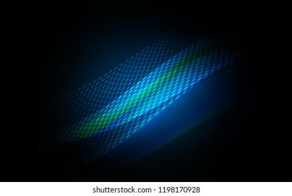 Dark BLUE vector background with bubbles, lines. Design with connection of dots and lines on colorful background. New template for your brand book.