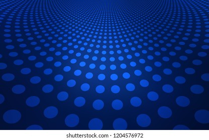 Dark BLUE vector background with bubbles. Illustration with set of shining colorful abstract circles. Beautiful design for your business advert.