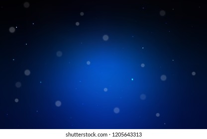 Dark BLUE vector background with bubbles. Modern abstract illustration with colorful water drops. Pattern can be used for beautiful websites.